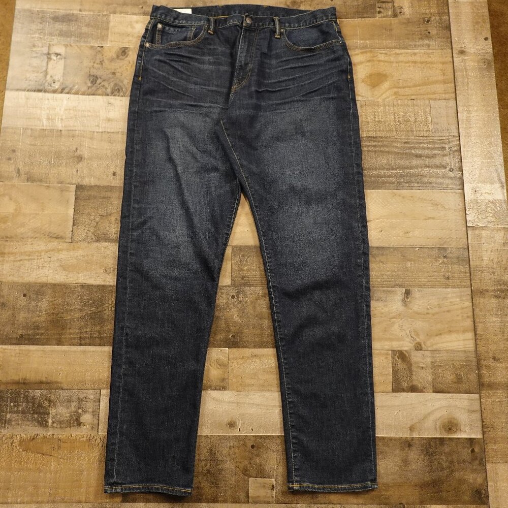 GAP Athletic Taper Jeans Men’s 38x36 Dark Wash Stretch Denim Casual Big And Tall